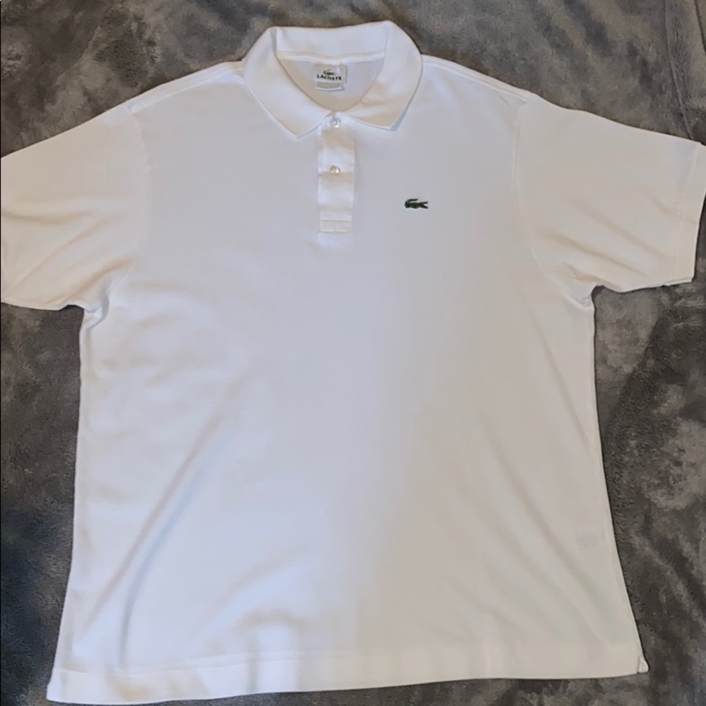 White polo Lacoste shirt